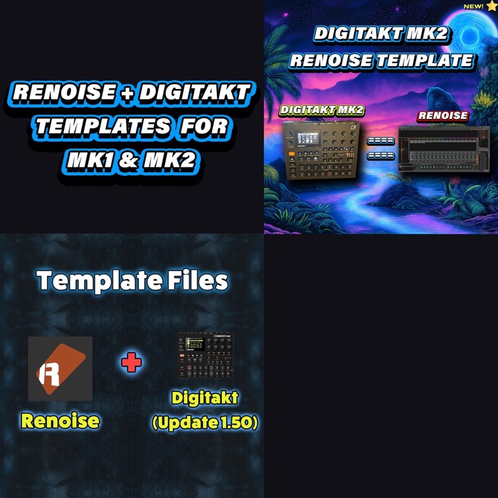 Renoise + Digitakt Mk1 & Mk2 Template